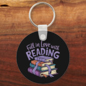 Herfst Verliefd op het lezen van Gezellige Boeken  Sleutelhanger (Voorkant)