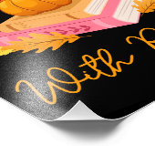 Herfst verliefd op het lezen van het boek Autumn P Foto Afdruk (Hoek)