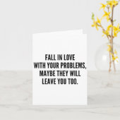 Herfst verliefd op je problemen, misschien zullen  kaart (Gele Bloem)