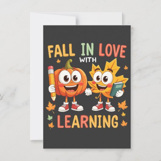 Herfst Verliefd op Leerschool Kaart (Voorkant)