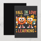 Herfst Verliefd op Leerschool Kaart (Voorkant / Achterkant)