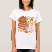 herfst verliefd op lezen t-shirt (Voorkant)