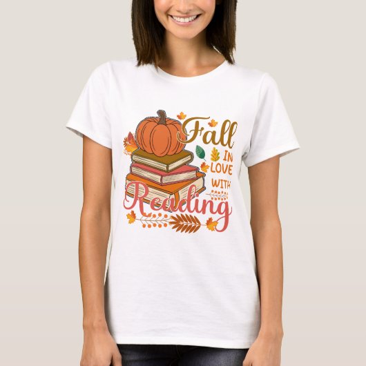 herfst verliefd op lezen t-shirt (Voorkant)