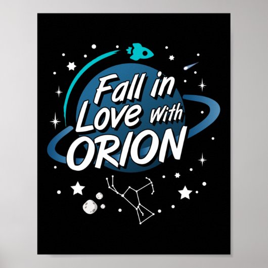 Herfst verliefd op Orion sterrenbeeld Astrologie N Poster (Voorkant)