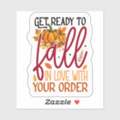 Herfst verliefd op uw bestelling-seizoensgebonden  sticker (Vel)