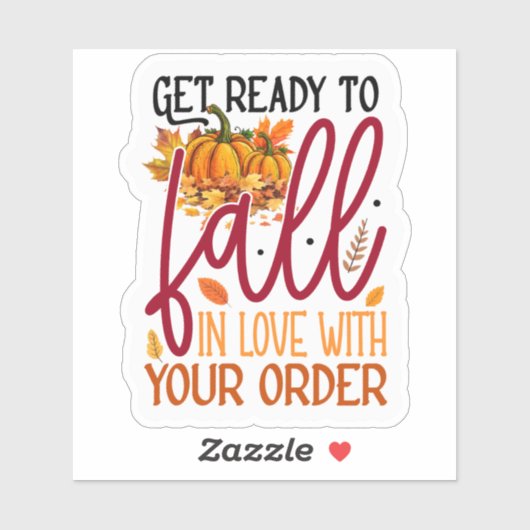 Herfst verliefd op uw bestelling-seizoensgebonden  sticker (Vel)