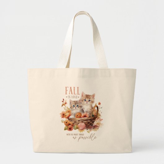 Herfst verliefd op zoveel dingen grote tote bag (Voorkant)