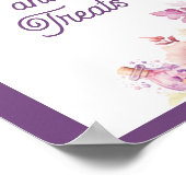 Herfst verliefd paarse Halloween snoepjes en lekke Poster (Hoek)