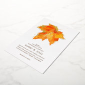 Herfst Verliefd Trouwen Folie Uitnodiging (Gedraaid)
