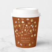 Herfst Verliefd Verbrand Sinaasappel Boho Vrijgeze Papieren Bekers (Voorkant)