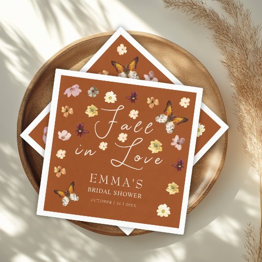 Herfst Verliefd Verbrand Sinaasappel Boho Vrijgeze Servet