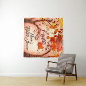 Herfst Verliefd Worden Bruiloft Feest Achtergrond Wandkleed (In Situ (horizontaal))