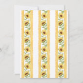 Herfst verliefd zonnebloem geel streep vrijgezelle kaart (Achterkant)