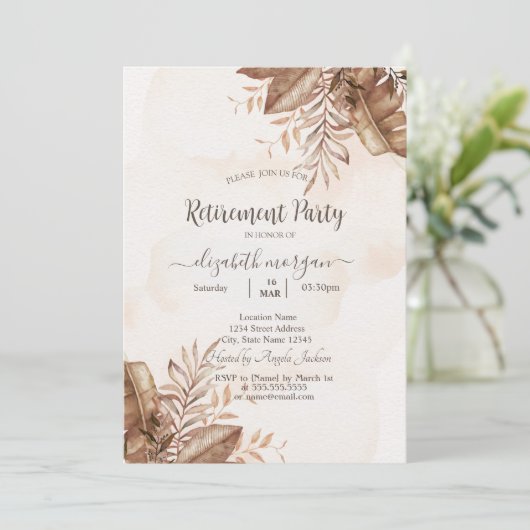 Herfst verlofpartij kaart (Staand voorkant)