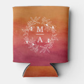 Herfst Verloving Bruiloft Party Initialen en Datum Blikjeskoeler (Voorkant)