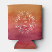 Herfst Verloving Bruiloft Party Initialen en Datum Blikjeskoeler (Achterkant)