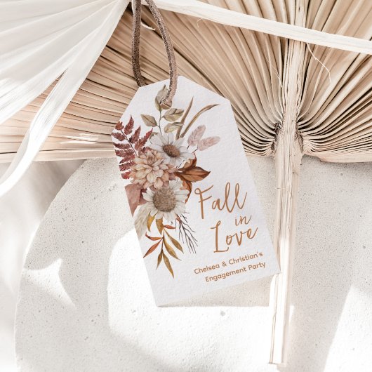 Herfst Verloving Feestje  Cadeaulabel