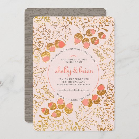 Herfst Verloving Uitnodiging (Voorkant / Achterkant)