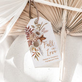 Herfst verlovingsfeestje cadeaulabel