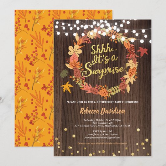 Herfst verrassing Thanksgiving rustic Kaart (Voorkant / Achterkant)