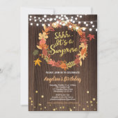 Herfst verrassing verjaarfeest Thanksgiving goud Kaart (Voorkant)