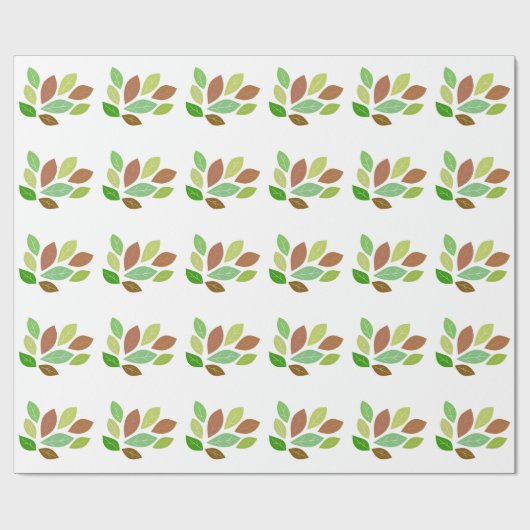 Herfst Verspreide bladeren Cadeaupapier (Vlak)