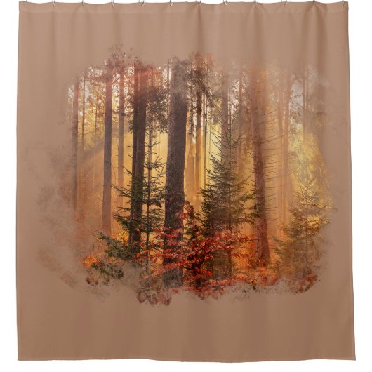 Herfst Verstoorde bekendmaking Douchegordijn (Voorkant)