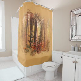 Herfst Verstoorde bekendmaking Douchegordijn