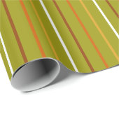 Herfst Verticaal Gekleurd Gestreept Cadeaupapier (Rol Hoek)