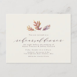 Herfst vertrekt repetitie diner uitnodiging briefkaart