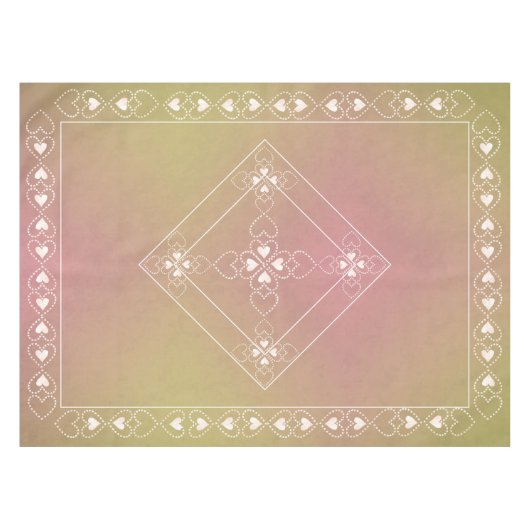 Herfst Verweerde steen en Keltisch Kruis met harte Tafelkleed (Voorkant (Horizontaal))