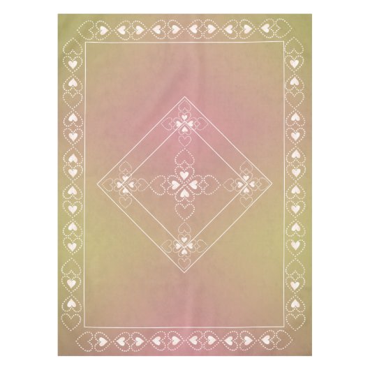 Herfst Verweerde steen en Keltisch Kruis met harte Tafelkleed (Voorkant)