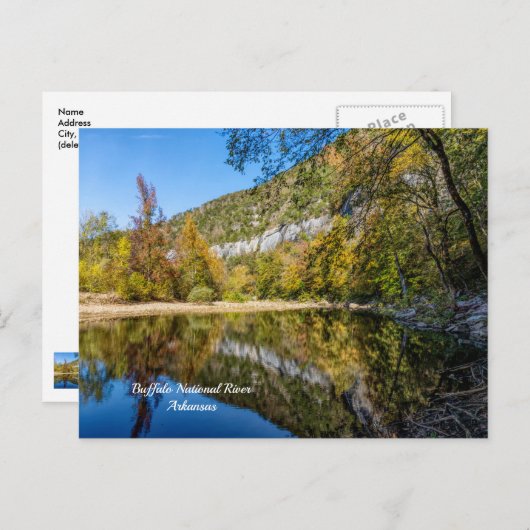 Herfst verwijst naar Buffalo National River Briefk Briefkaart (Voorkant / Achterkant)