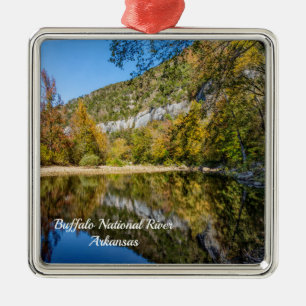 Herfst verwijst naar Buffalo National River Orname Metalen Ornament