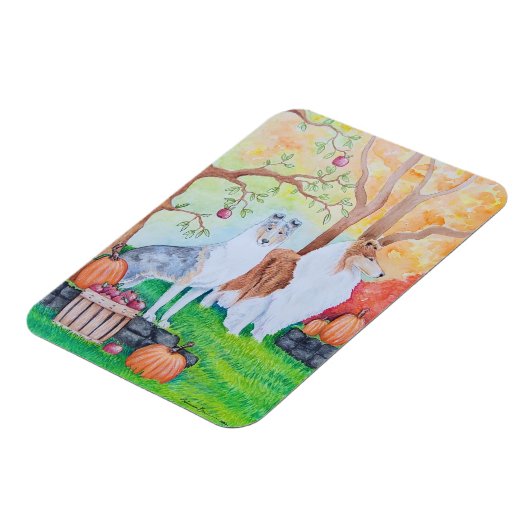 Herfst Vibe Collie Magneet (Linkerzijde)