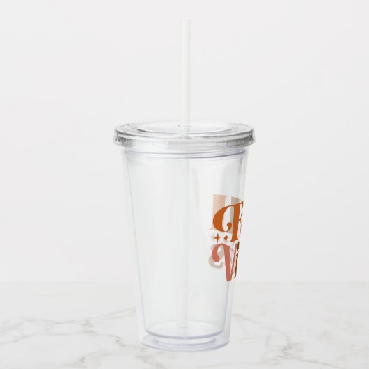 Herfst Vibes Acryl Drinkbeker (Rechts)