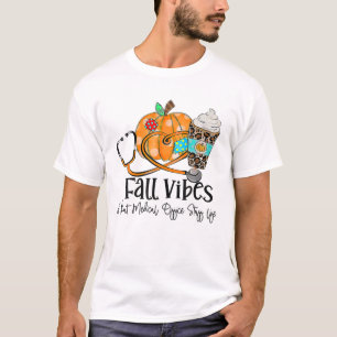 Herfst Vibes and Medical Kantoor Life Pumpkin L T-shirt