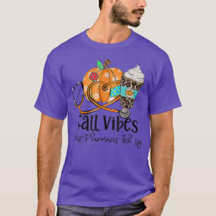 Herfst Vibes and Pharmacy Life Pumpkin Leopard T-shirt