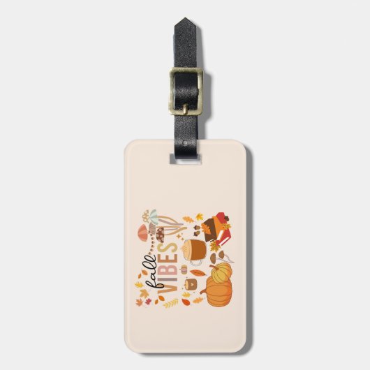 Herfst Vibes Bagagelabel (Voorkant verticaal)
