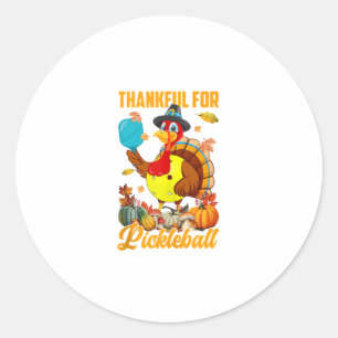 Herfst Vibes blij met Pickleball in Turkije Ronde Sticker