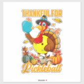 Herfst Vibes blij met Pickleball in Turkije Sticker (Vel)