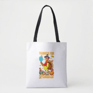 Herfst Vibes blij met Pickleball in Turkije Tote Bag