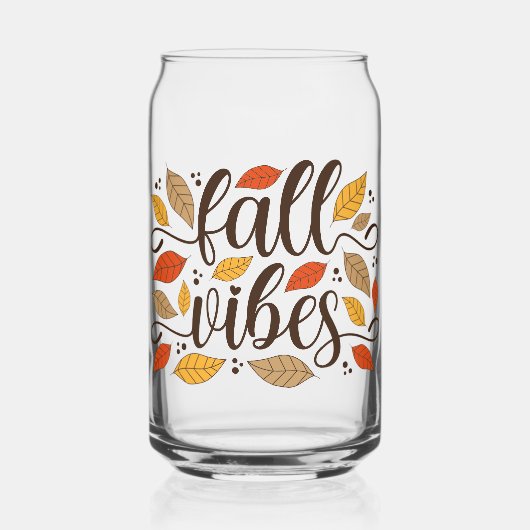 Herfst Vibes Blikvorm Glas (Voorkant)
