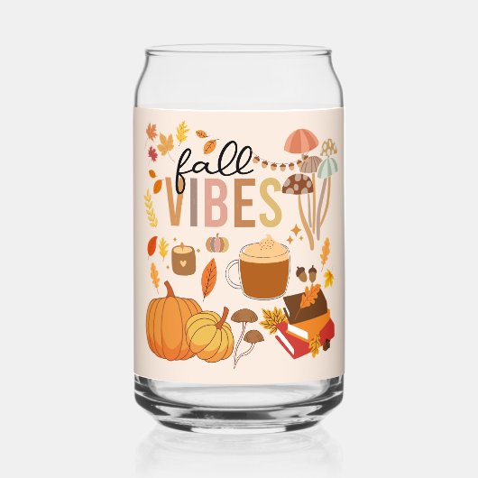 Herfst Vibes Blikvorm Glas (Voorkant)