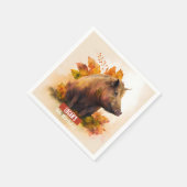 Herfst vibes Boar - Verjaardagsfeest - Servet (Hoek)