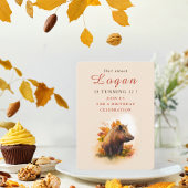 Herfst vibes Boar - Verjaardagsuitnodiging Kaart