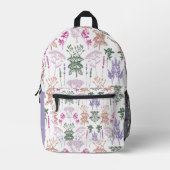 Herfst Vibes Botanicals Aangepaste naam Bedrukte Rugzak (Voorkant)