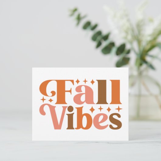 Herfst Vibes Briefkaart (Staand voorkant)