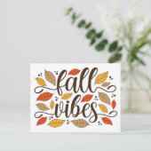 Herfst Vibes Briefkaart (Staand voorkant)