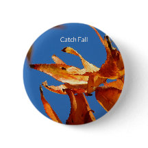 Herfst Vibes Button – Autumn Leaves Design